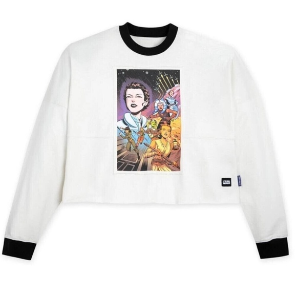 NWT Disney Star Wars 'The Force is With Us' Cropped Spirit Jersey Women's Large - Picture 2 of 9